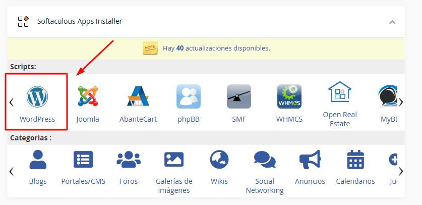Instalación de WordPress en cPanel