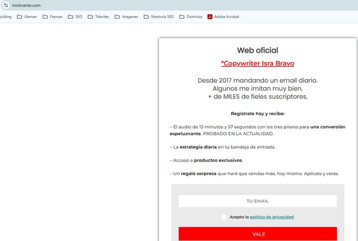 Newsletter Isra Bravo